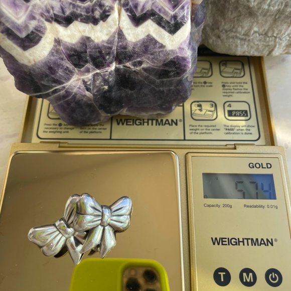 Vintage Sterling Silver Bow Shaped Earrings by Antonia Pineda - Picture 4 of 4